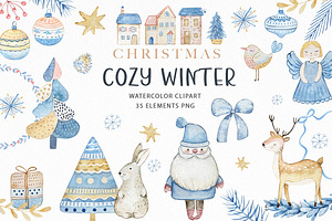 Watercolor Scandinavian Christmas