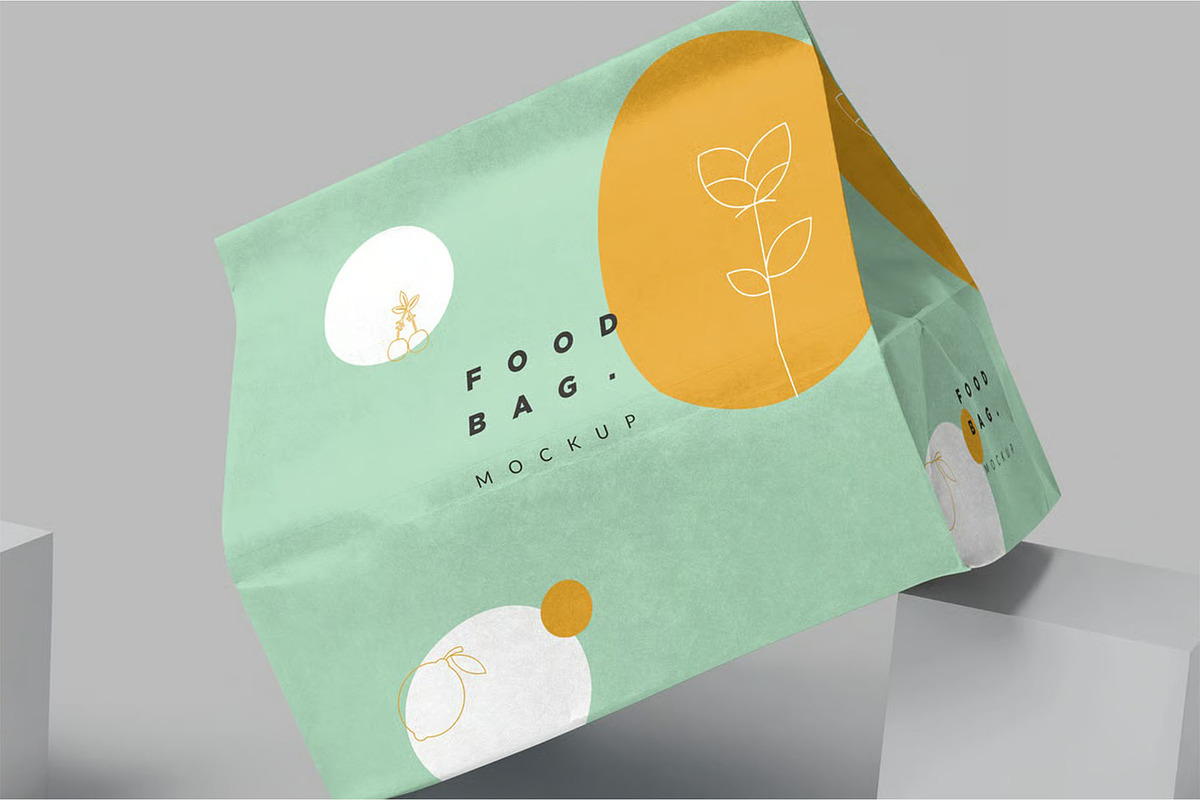 Paper Food Bag Mockups, a Packaging Mockup by megostudi0 (Photo 5 of 6)