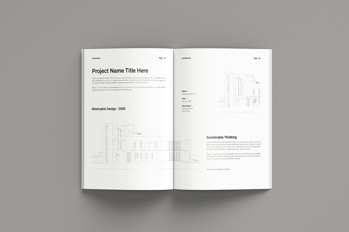 Architecture Brochure Template, a Brochure Template by Seeing-art (Photo 6 of 11)