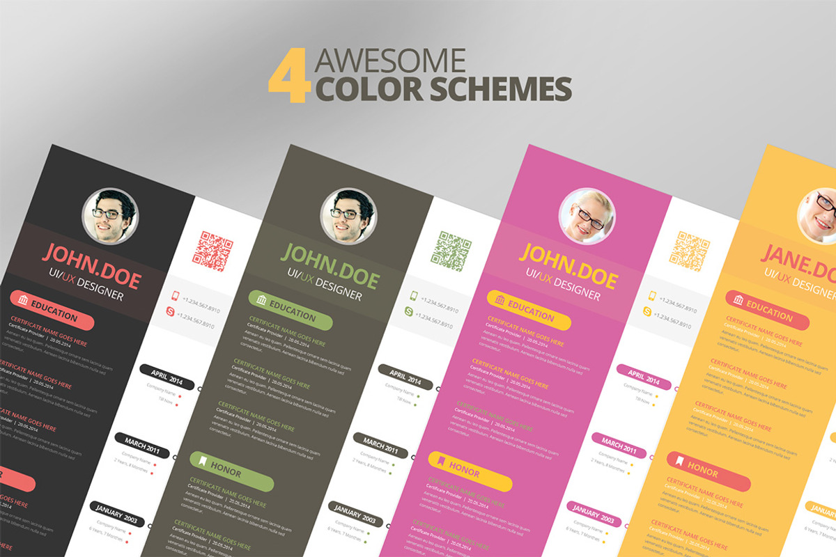 Mono Resume CV + FREE Business Card, a Resume Template by Pixel Strawberry (Photo 3 of 4)