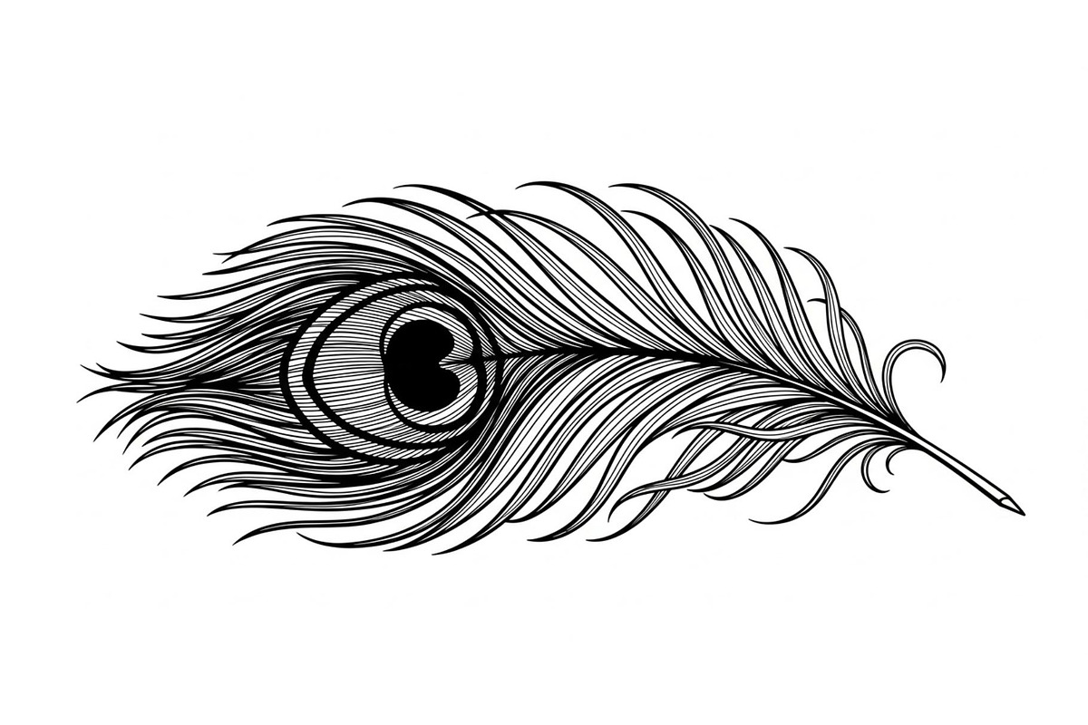 Peacock Feather Silhouette Bundle, an Illustration by jahid234 (Photo 10 of 31)