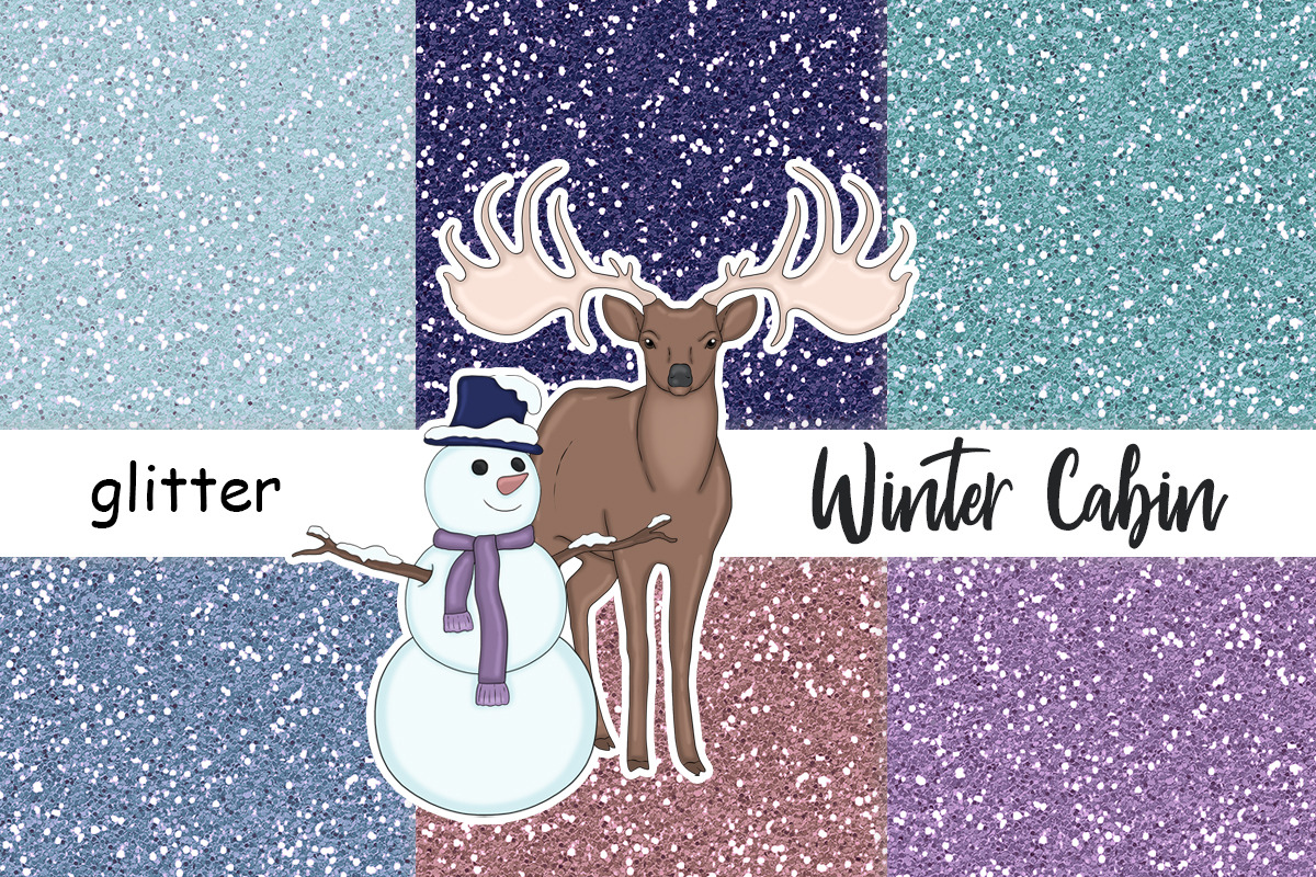 Winter Cabin Glitter, a Texture Graphic by GlamArtZhanna (Photo 2 of 3)