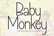Baby Monkey | Script Font, a Script Font by Scratchones (Thumbnail 1 of 8)