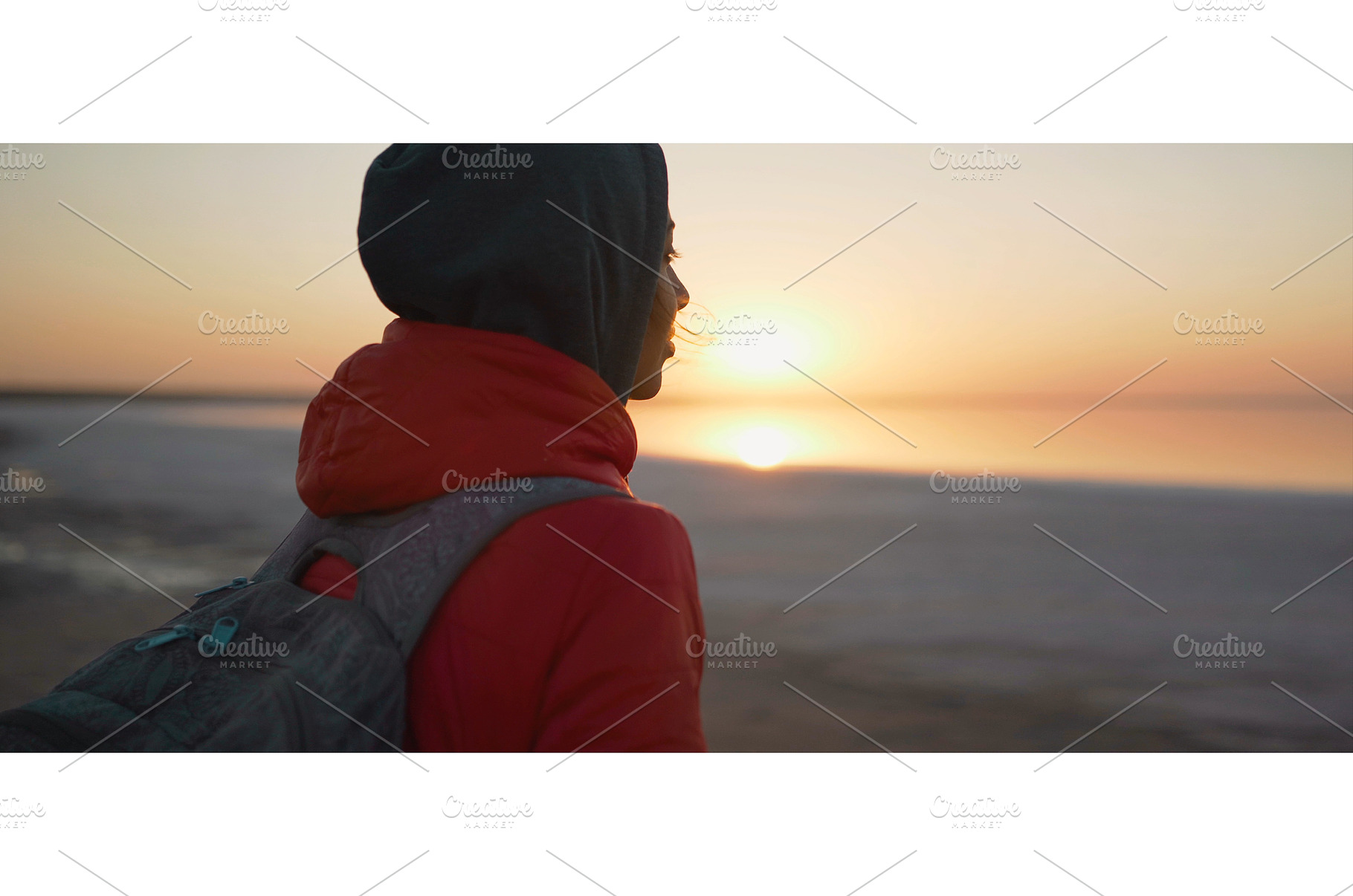 Rear view woman looking at sunrise, a Person Photo by vitaliymateha photography