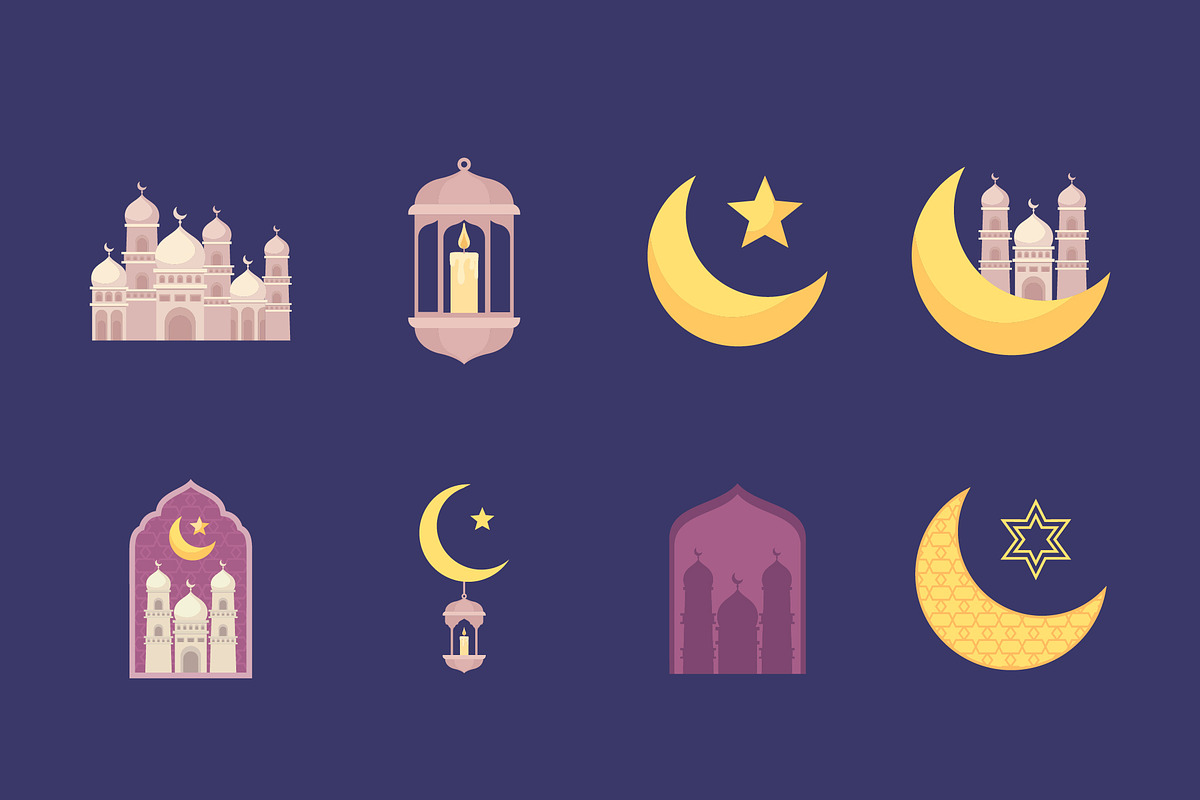 Eid Al Fitr Icons Set