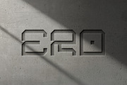 Debossed Concrete Wall Logo Mockup, a Mockup by Design Squad (Thumbnail 3 of 6)