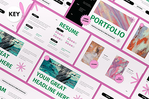 White Green Portfolio Keynote, a Presentation Template by graphicook