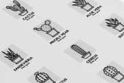 Succulents | 16 Thin Line Icons, an Outline Icon by Alex Blogoodf (Thumbnail 7 of 9)