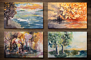 Hand Painted Watercolor Landscapes 1, a Texture Graphic by Design Panoply (Thumbnail 7 of 9)