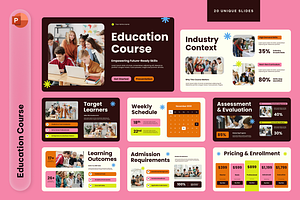Education Course Powerpoint, a Presentation Template by Sixtemp