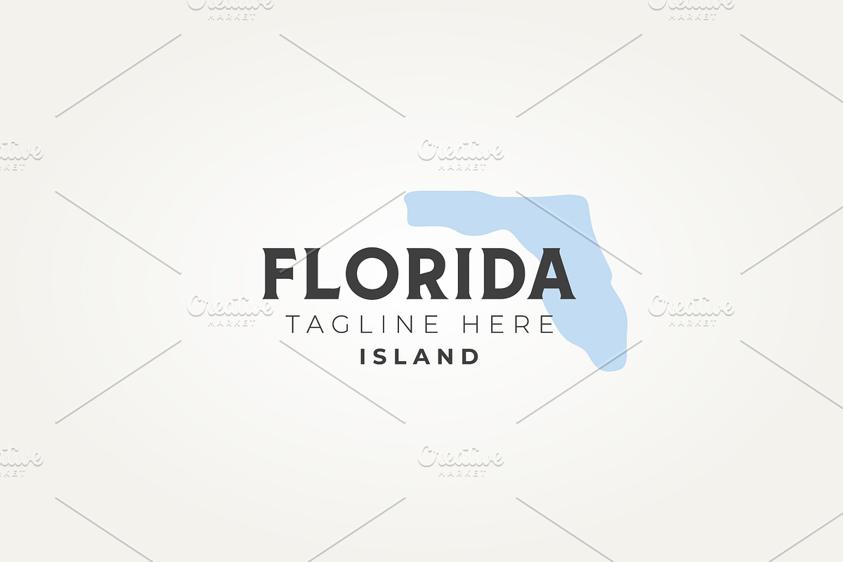 florida USA map logo vector design, a Branding & Logo Template by Blazybone