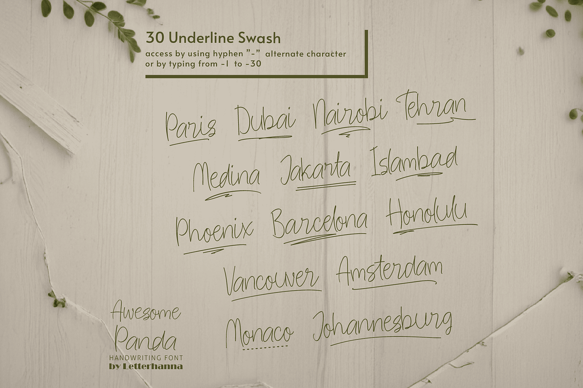 Awesome Panda Font, a Handwritten Font by Letterhanna Studio (Photo 4 of 16)