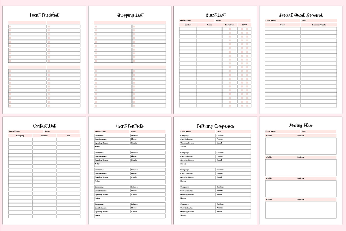 2024-25 Event & Party Planner, a Stationery Template by Shumaya (Photo 7 of 9)
