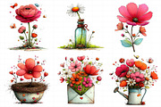 Whimsical Flowers Spring Clipart, an Illustration by Daily.Designs (Thumbnail 3 of 8)