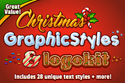 Christmas Graphic Styles & Logo Kit, a Layer Style Add-On by Vectricity Designs (Thumbnail 1 of 6)