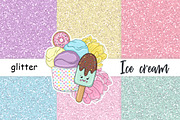 Ice Cream Glitter | Pastel Paper, a Texture Graphic by GlamArtZhanna (Thumbnail 2 of 3)