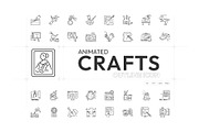 Animated Crafts Icons, an Outline Icon by Prosymbols (Thumbnail 1 of 4)