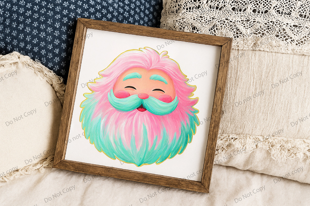 Pastel Santa PNG, an Illustration by Libby Wishes (Photo 5 of 7)