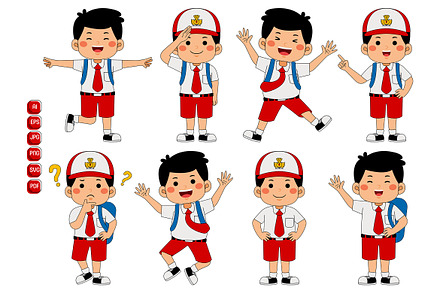 Indonesian Boy Student Expression