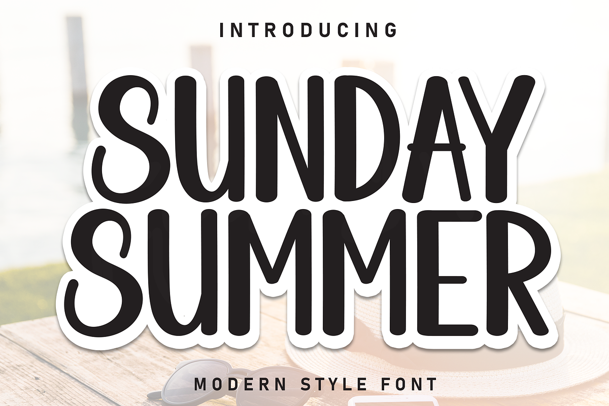 Sunday Summer | Script Font, a Script Font by Scratchones (Photo 1 of 8)