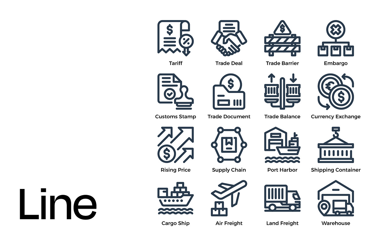 Global Trade Icon Set, a Duotone Icon by Eklip Studio (Photo 3 of 3)