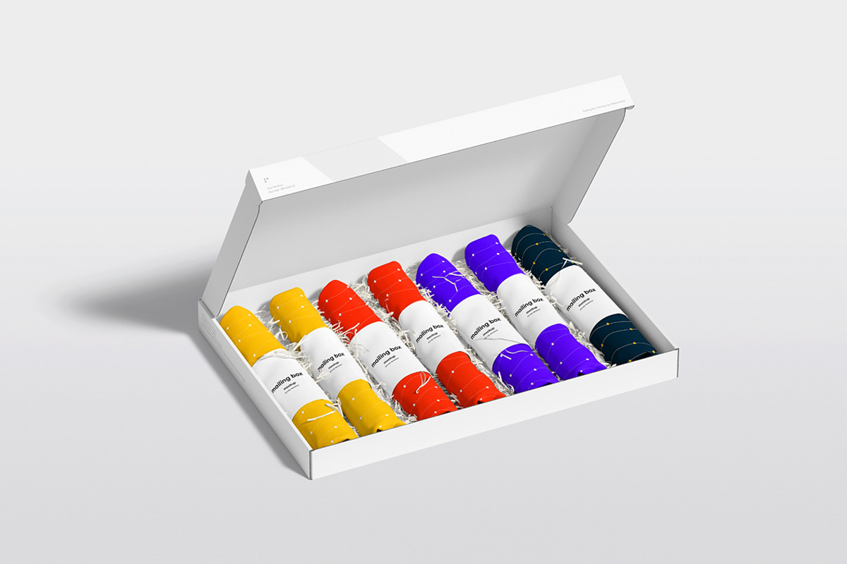 European Mailing Box Mockup, a Packaging Mockup by WebAndCat (Photo 8 of 15)