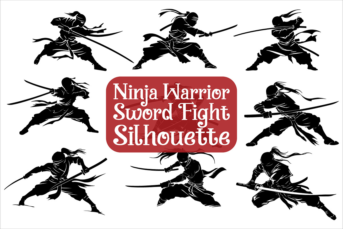 Ninja Warrior Sword Fight, an Illustration by Creativeshirt
