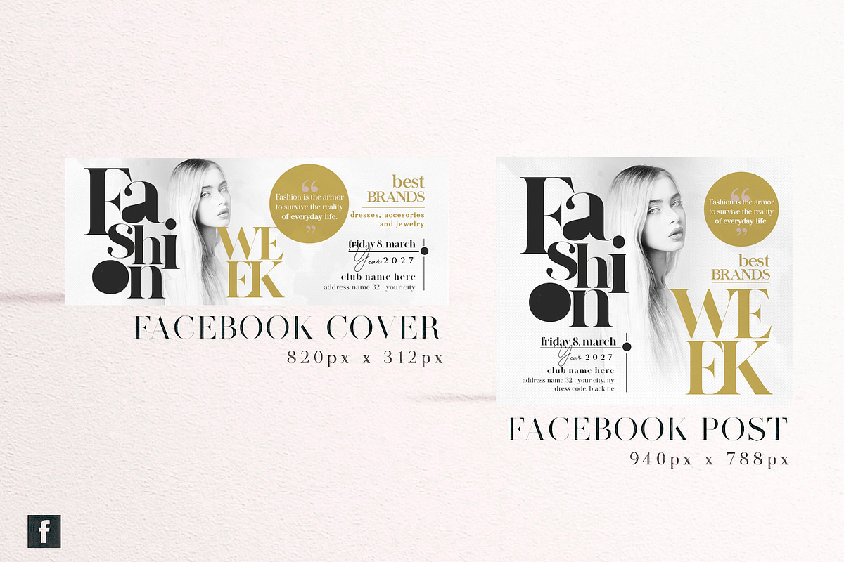 Fashion Week Social Media Pack, a Social Media Template by Touringxx Creative Studio (Photo 5 of 8)