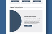 Delicious  Wireframe Landing Page, a Landing Page Template by MightyDesign (Thumbnail 5 of 9)
