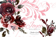 Burgundy Florals, Wreaths, an Illustration by Feather Grace Designs (Thumbnail 5 of 13)