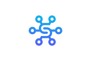 letter S network link digital logo, a Branding & Logo Template by Rasagama Studio