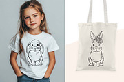 Cute Bunny. Easter Line Art, an Animal Illustration by Irina Ostapenko (Thumbnail 5 of 7)