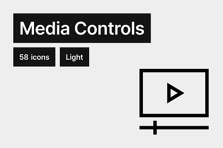 Media Controls Light - 58 icons