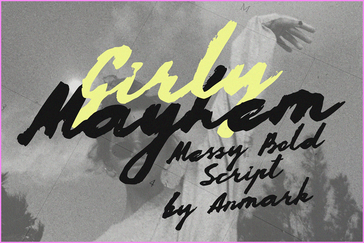 Girly Mayhem Messy Bold Script Font, a Script Font by AnMark (Photo 1 of 12)