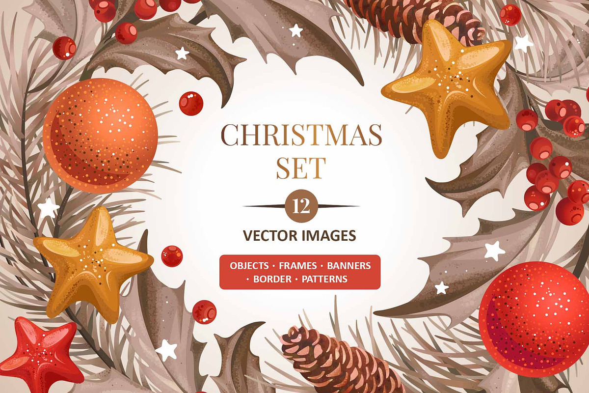 Christmas Set 2, a Background Graphic by Yulia Ogneva (Photo 1 of 7)