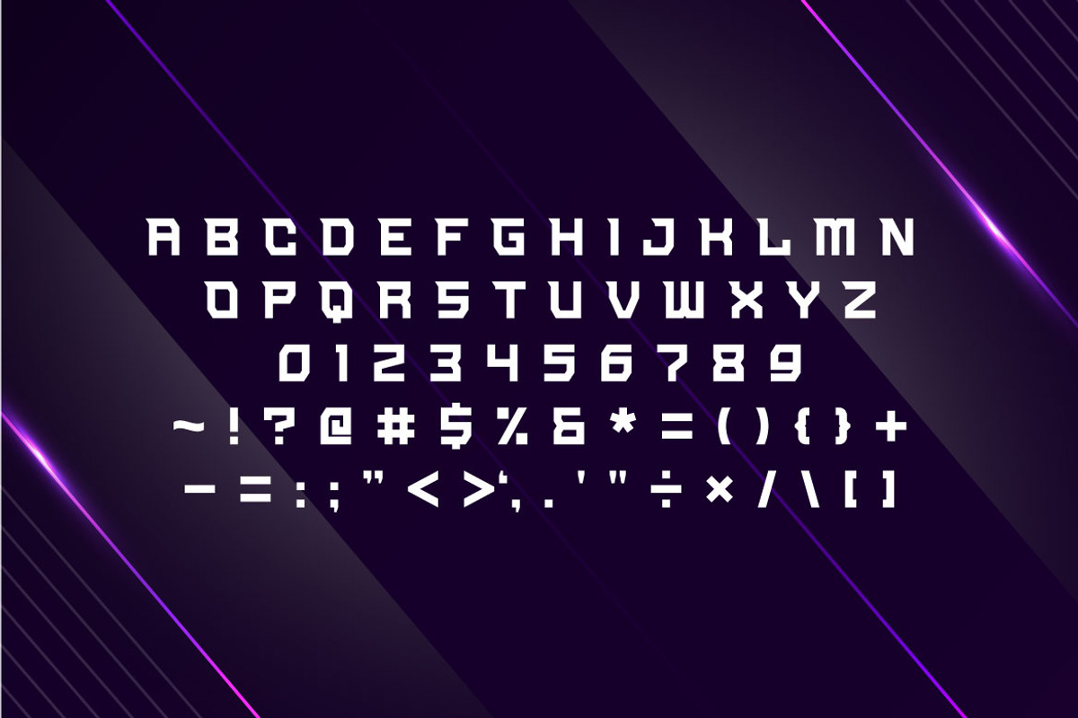 Godan - Futuristic Display Font, a Font by Mightyfire (Photo 2 of 3)