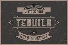 Tequila label font