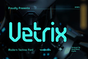 Vetrix - Modern Techno Font, a Sans Serif Font by Brand Earth (Thumbnail 1 of 7)