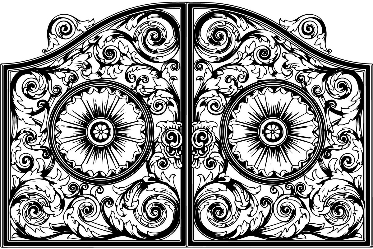 Luxury Ornamental Gate Designs, a Decorative Illustration by Designer_Momina (Photo 10 of 11)