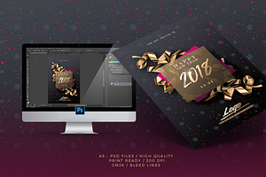 New Year Psd Invitation