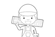 80x Professions for Coloring, an Education Illustration by asantosg (Thumbnail 7 of 17)