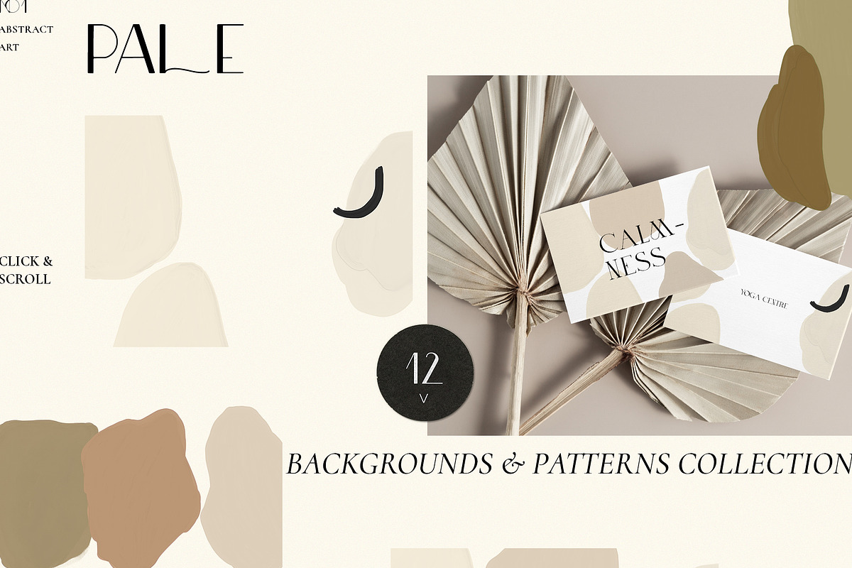 PALE modern neutral abstract shapes, a Texture Graphic by Lana Elanor