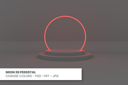 Neon 3D Pedestal