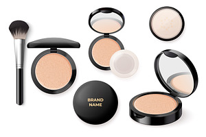 Realistic cosmetic powder. Cushion, an Object Illustration by Stock-Smart-Start