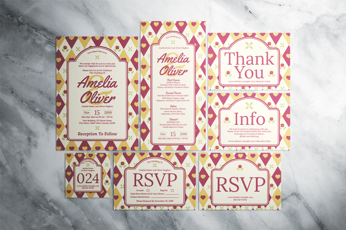 Floral Wedding Invitation Suite, an Invitation Template by The Good Store (Photo 1 of 4)