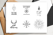 Vintage Christmas Card Badges Pack, a Templates & Theme by Aloha Philly (Thumbnail 2 of 6)