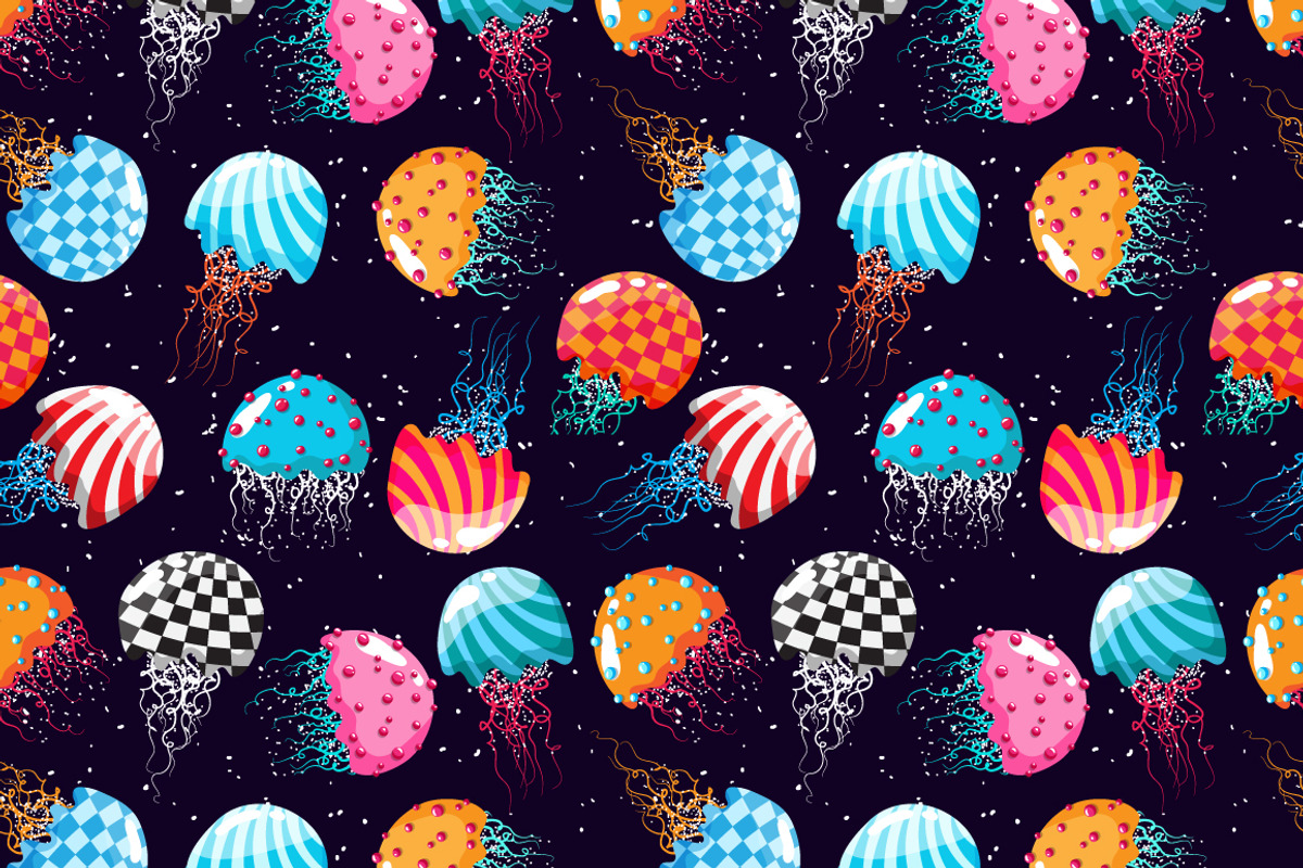 Galactic jellyfish, a Pattern Graphic by SuperNata (Photo 4 of 4)