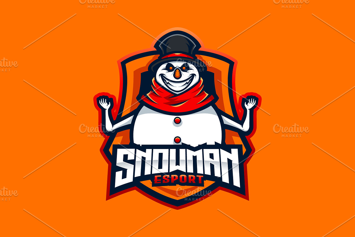 Snowman Mascot Esport Logo, a Branding & Logo Template by prps.std (Photo 2 of 3)