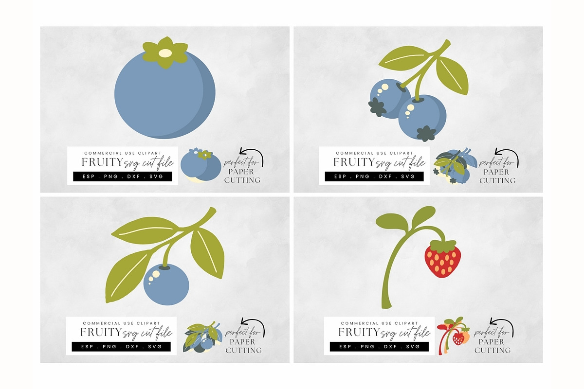 Fruit Papercraft SVG Cut Files, a Food Illustration by illuztrate (Photo 3 of 7)
