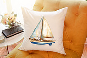Watercolor Coastal Decor Clipart Set, an Illustration by Sublimation Artist (Thumbnail 6 of 6)